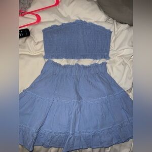 SHEIN blue skirt set size L